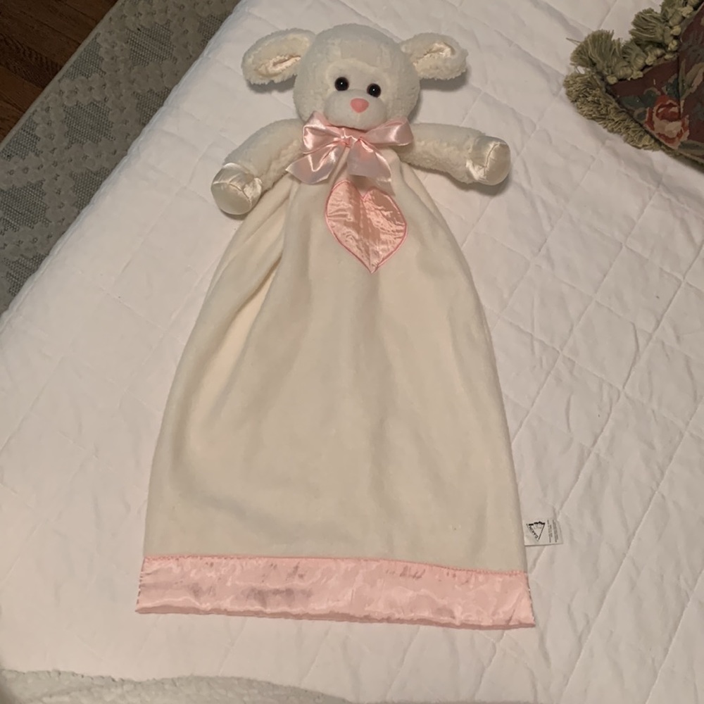 🐑🍼🍼NIB vintage Lovie. Baby’s character blanket. Pink Lamb in box.👶🏼🐑
